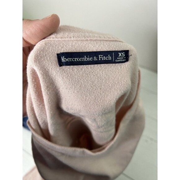Abercrombie & Fitch Top Women's Long Sleeve Pink Rose Embroidered Logo S… - Picture 9 of 9